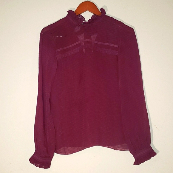 Emile-D Top Basket weave top dark plum - Picture 1 of 11